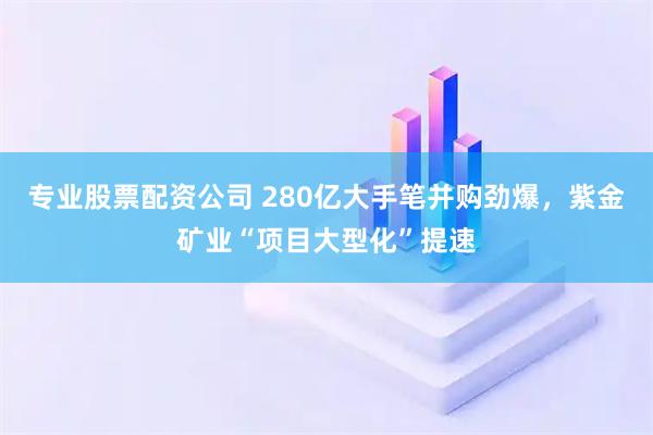 专业股票配资公司 280亿大手笔并购劲爆，紫金矿业“项目大型化”提速
